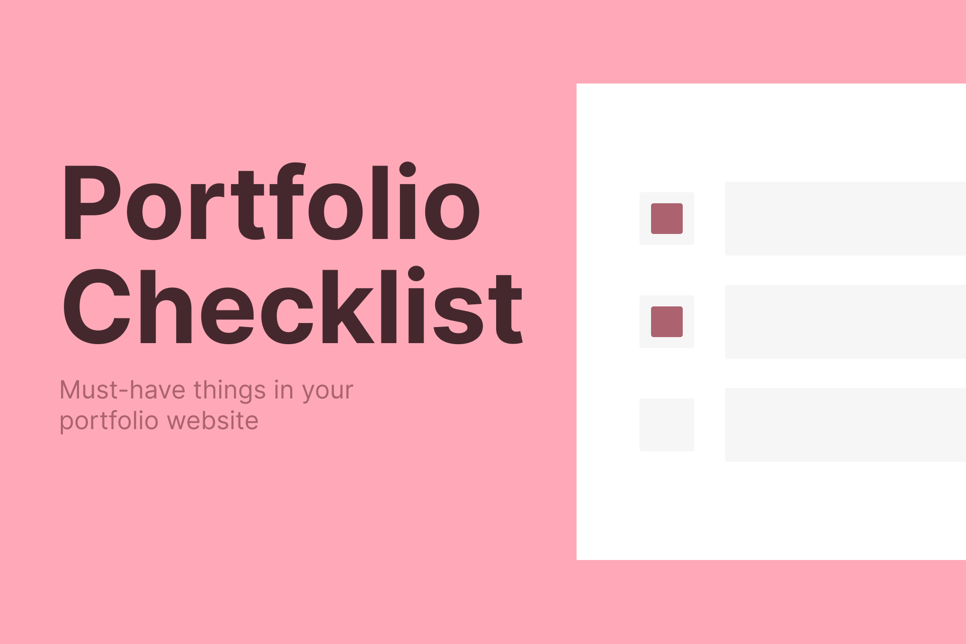 Checklist For Building A Developer Portfolio