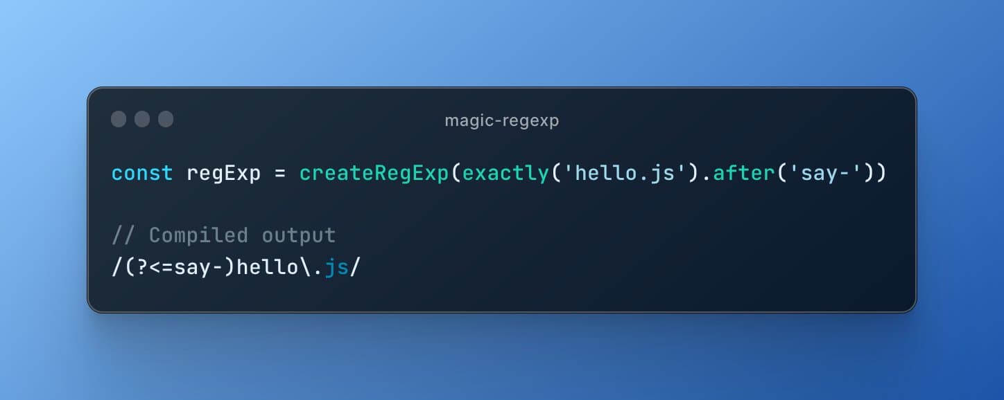 magic-regexp example